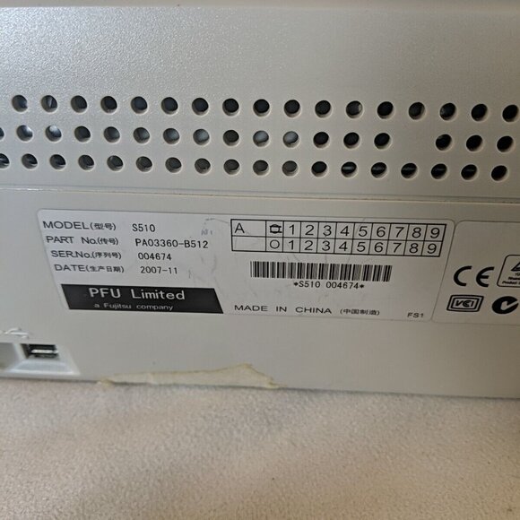 Fujitsu ScanSnap S510 Color Image Scanner Silver with Adapter Connection Cables - Picture 11 of 16